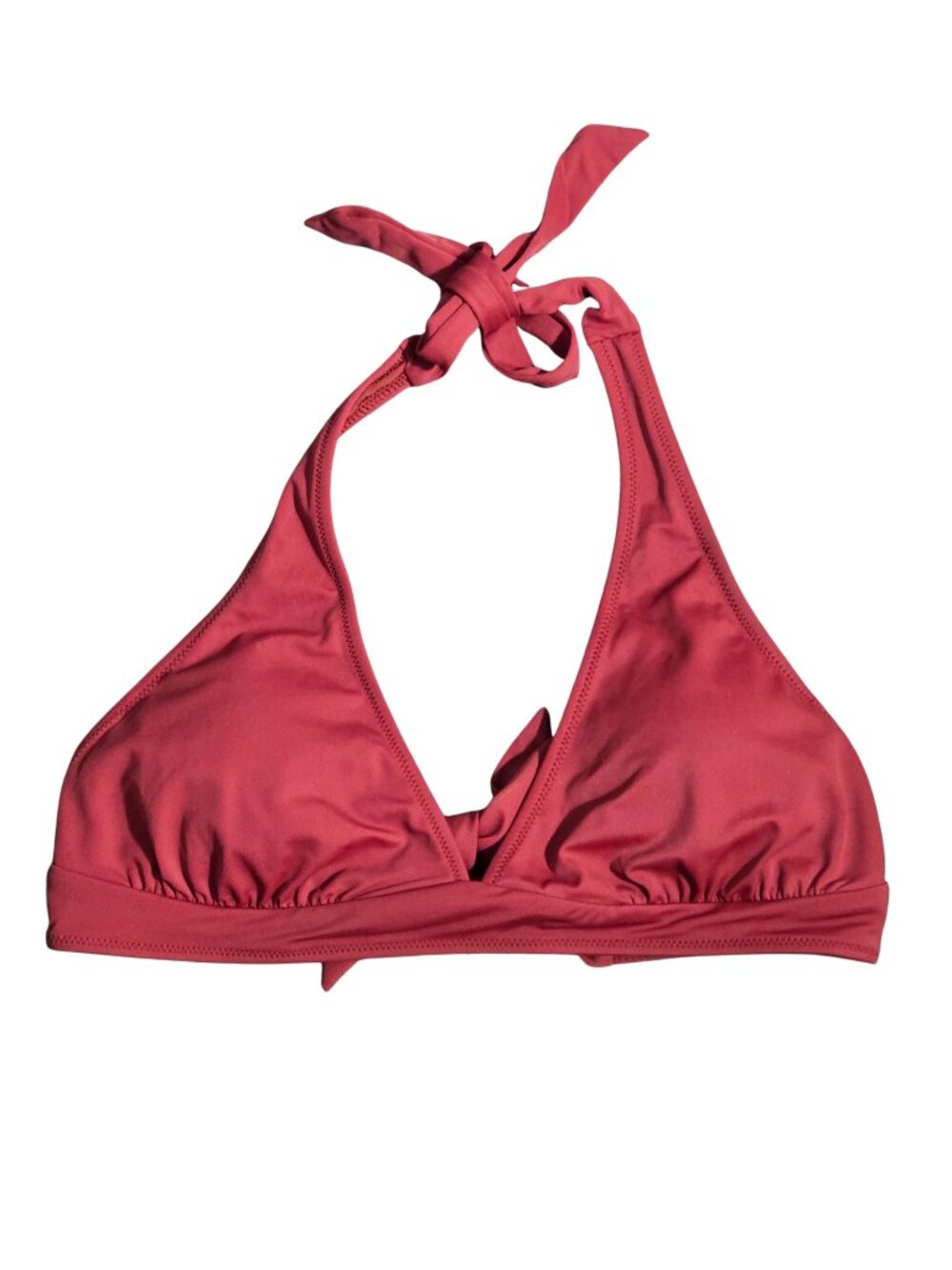 NWT Amazon Essentials Red Halter Triangle Bikini Top | UPF 50+ | Medium